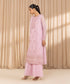 Unstitched Women's Embroidered Blended Khaddi Net Pink Three Piece Suit